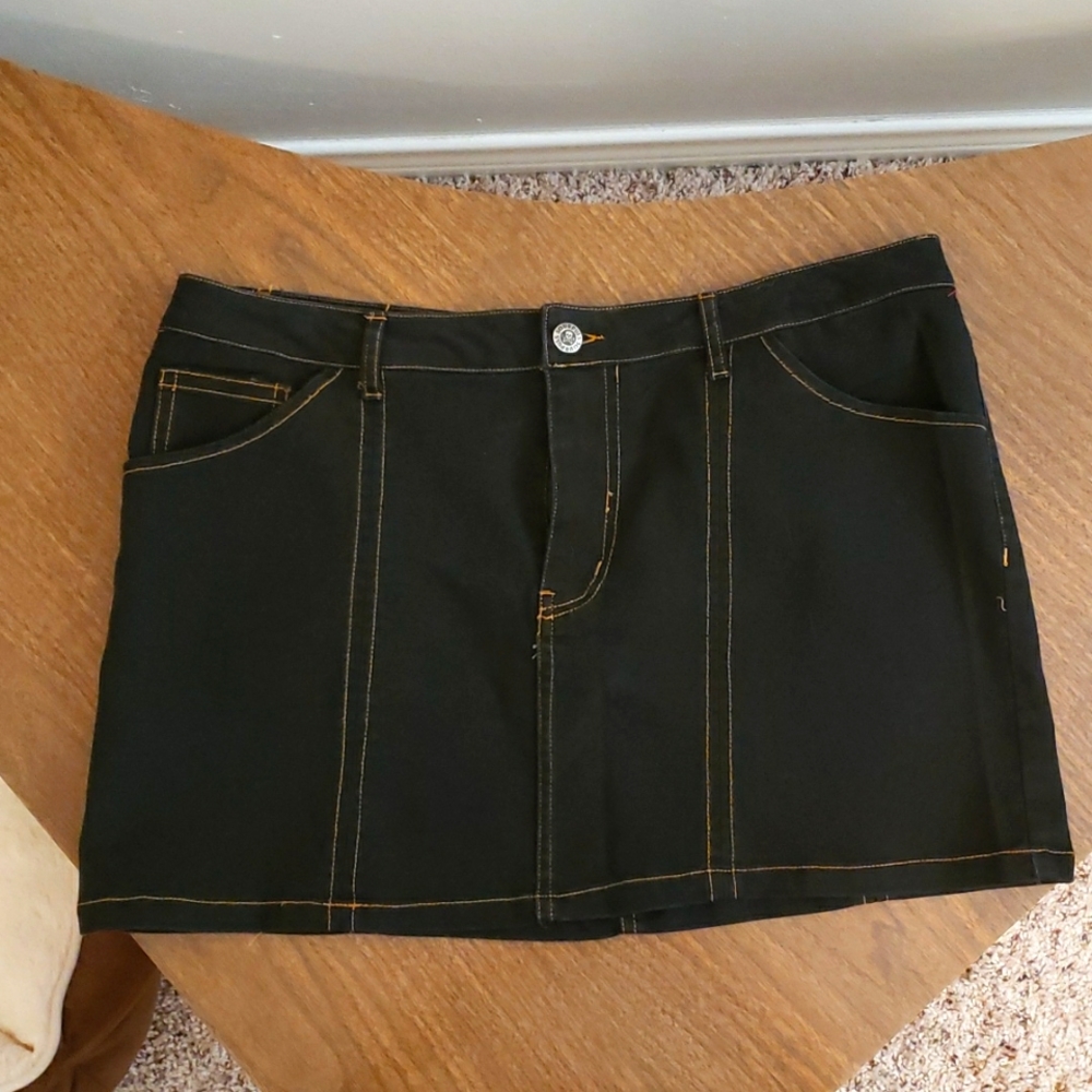 Sourpuss Dark Denim Mini Skirt